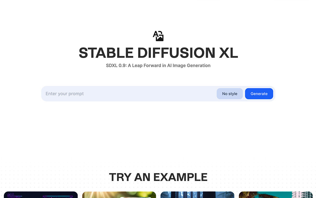 STABLE DIFFUSION XL